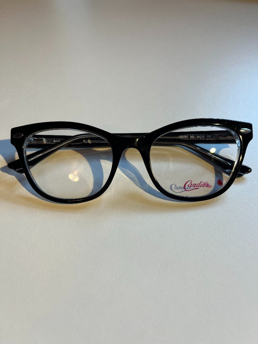 Candie’s CA0161 003 50-18-135 Black Crystal Full Rim Eyeglasses Frame